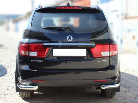 Ssang Yong Kyron 2007-наст.вр.-Защита заднего  бампера  "уголки" d-60 одинарные